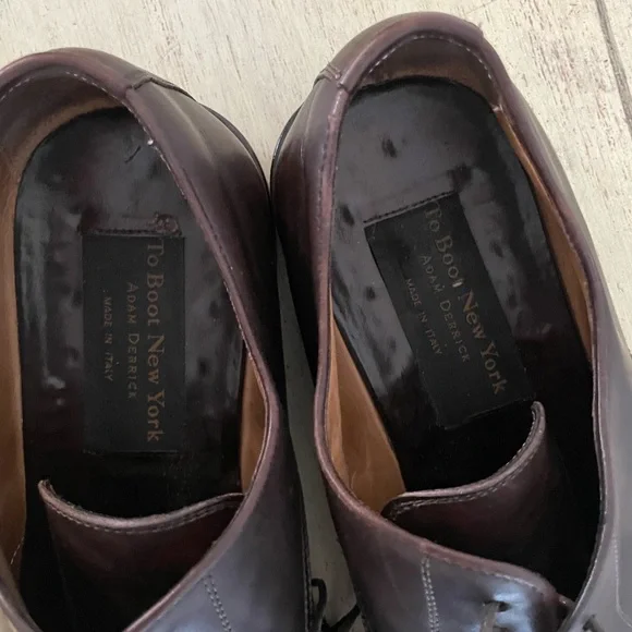 To Boot New York Made in Italy Apron Toe Oxford Shoes in Brown Size 10 1/2 $395 - Picture 5 of 8